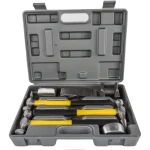 Jeu de 7 tas et marteaux de carrossier à manche fibre