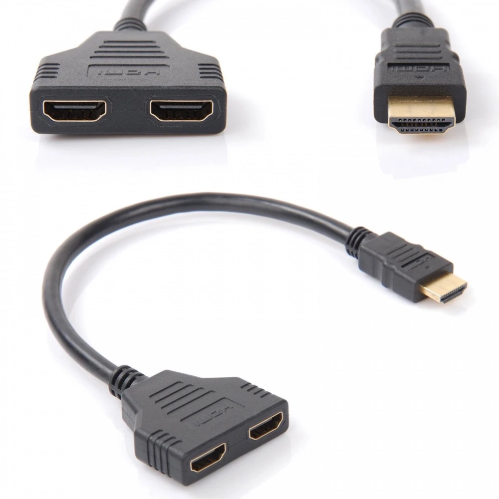 Adaptateur HDMI mâle vers 2 sorties HDMI femelle splitter satkit