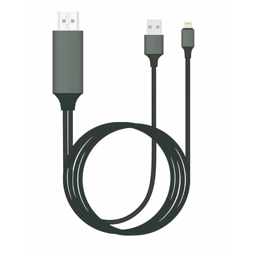 Adaptateur Lightning vers HDMI pour iPhone - câble HDTV Apple compatible iOS