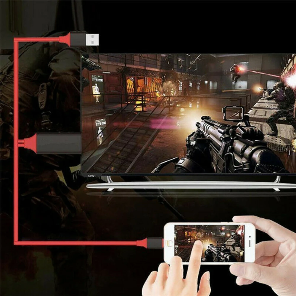 Adaptador para conectar iPhone a TV con cable HDMI marca satkit