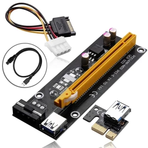 satkit Adaptateur PCI-E 1x vers 16x pour minage USB 3.0 - Satkit