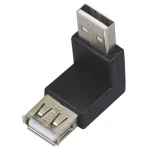 Adaptateur USB mâle vers USB femelle angle 90° pour connexions compactes et sûres