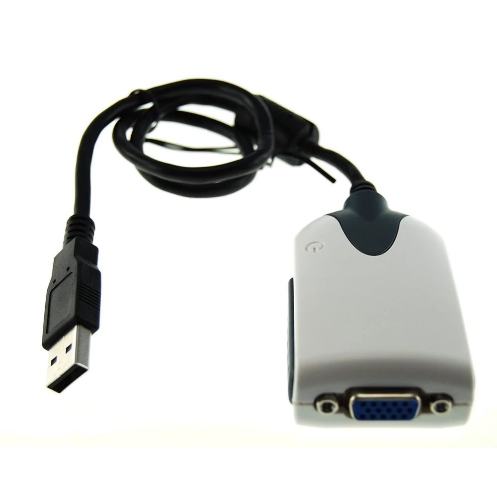 Adaptateur VGA USB pour écran supplémentaire compatible Windows et Linux