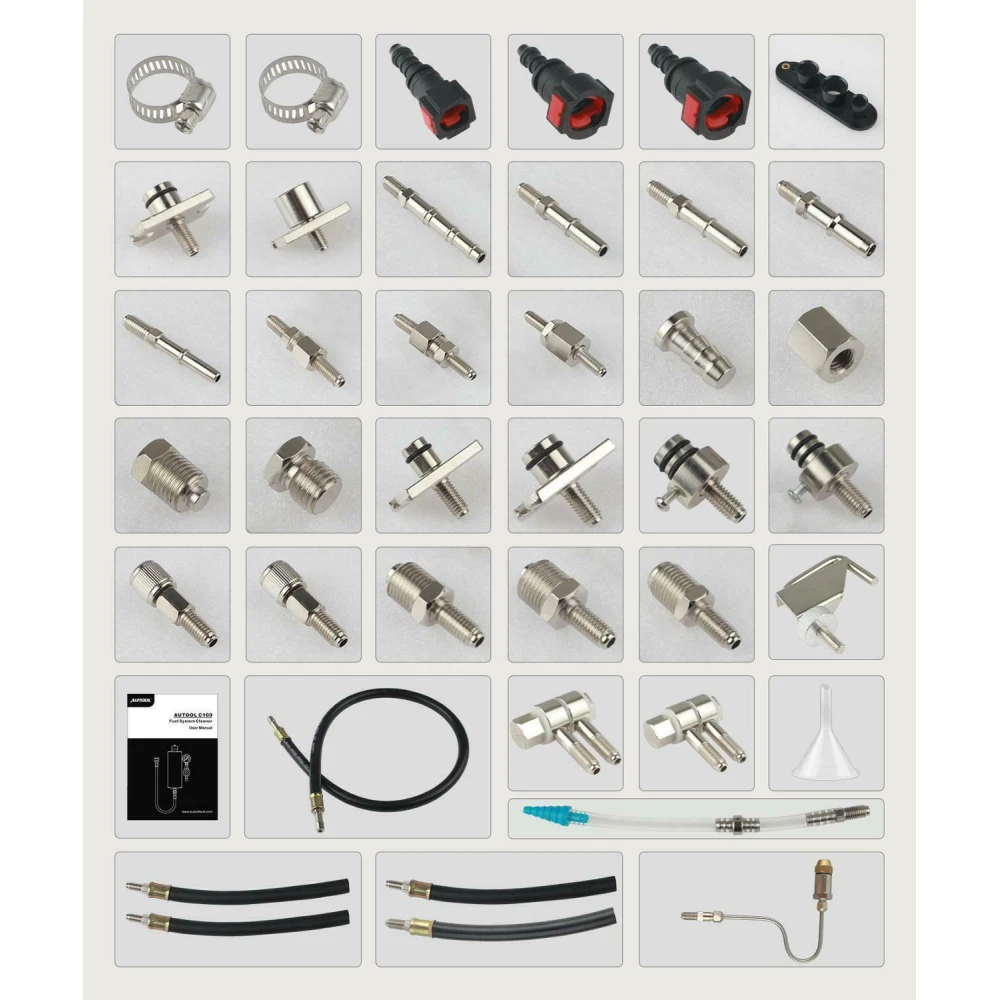 AUTOOL C100 nettoyeur d'injecteurs essence avec adaptateurs pour voiture