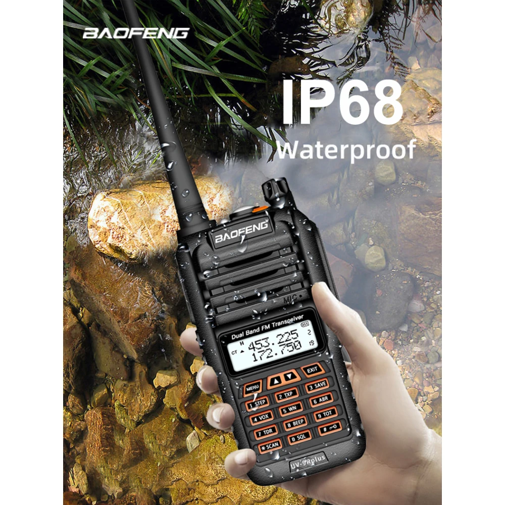 Baofeng UV9R Plus talkie-walkie longue portée avec 160 canaux VHF/UHF