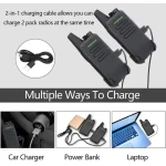 Baofeng Walkie Talkie T20 en caja con manual de usuario y accesorios