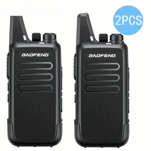 Baofeng Talkie-walkie T20 rechargeable - Pack de 2 avec écouteurs oreillette