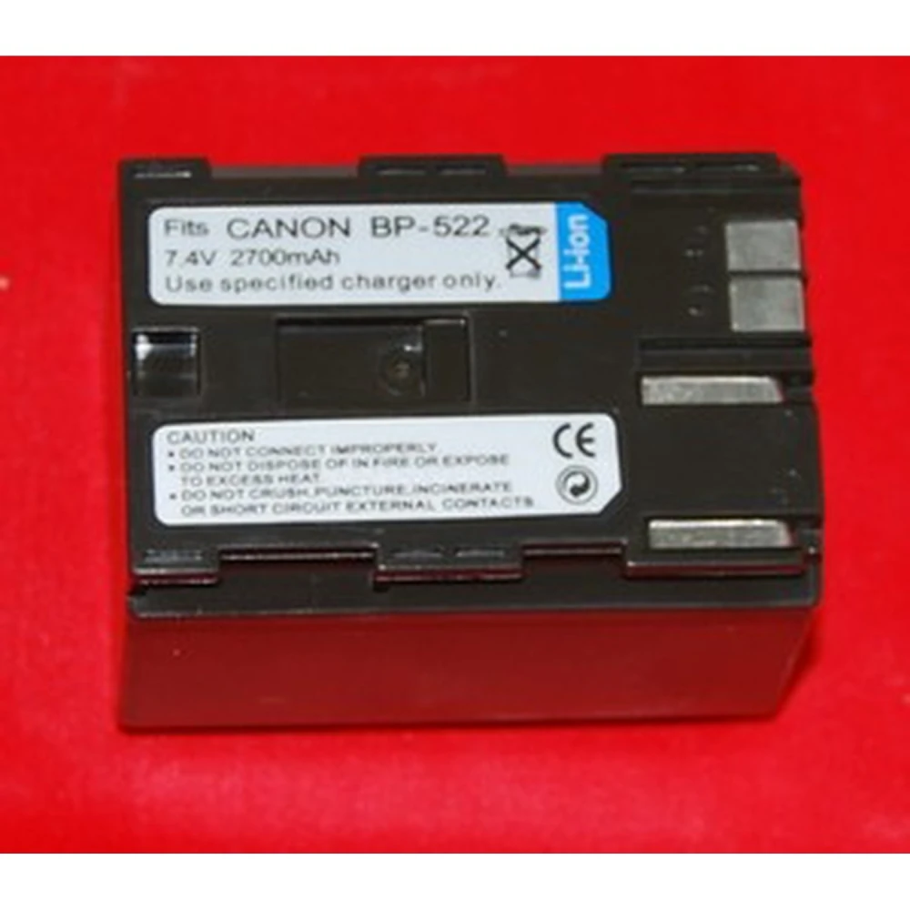 Batterie compatible Canon BP-522 7,4V 2700mAh pour caméras Canon