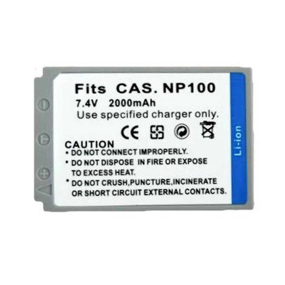 Batterie compatible Casio NP-100 pour appareils photo Casio Exilim EX-F1 et Pro EX-F1