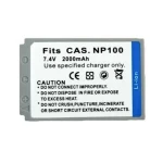 Batterie compatible Casio NP-100 pour appareils photo Casio Exilim EX-F1 et Pro EX-F1