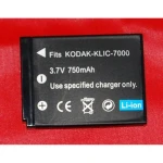 Batterie compatible Kodak KLIC-7000 pour appareils photo numériques et caméscopes