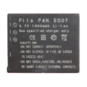 Batterie compatible Panasonic CGA-007E/BCD10 pour appareils photo Lumix