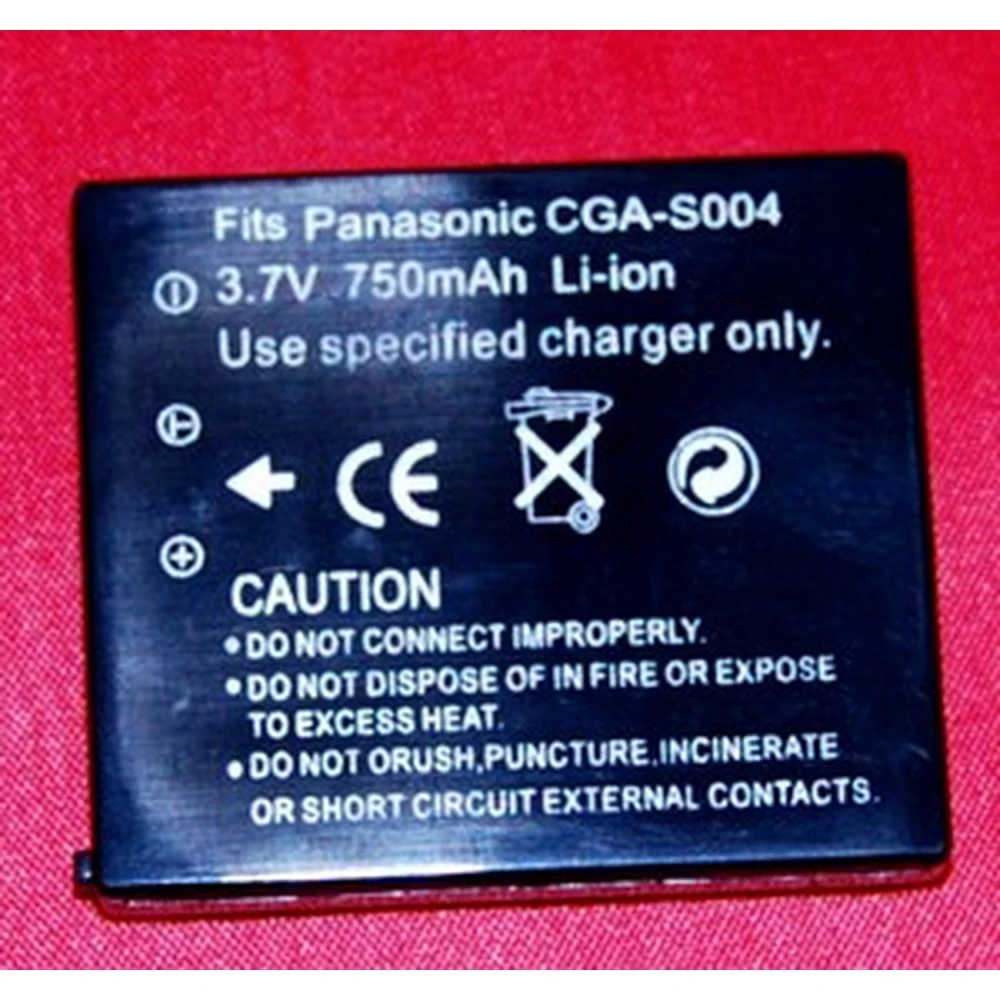 Batterie compatible Panasonic S004 pour appareils photo numériques et caméscopes
