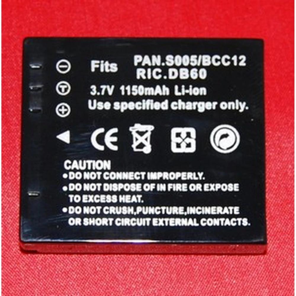 Batterie compatible Panasonic S005 BCC12 pour appareils photo numériques et caméscopes