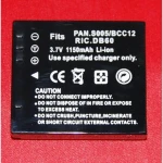 Batterie compatible Panasonic S005 BCC12 pour appareils photo numériques et caméscopes