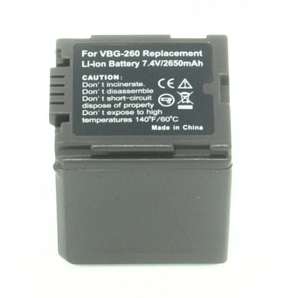 Batterie compatible Panasonic VW-VBG260 pour caméras numériques et caméscopes