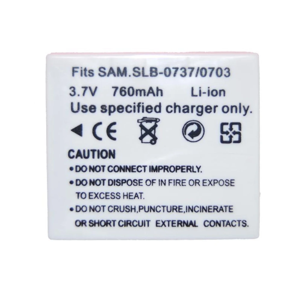 Batterie compatible Samsung SB-L0737 pour appareils photo numériques Samsung