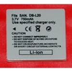 Batterie compatible Sanyo DB-L20 pour caméras numériques Sanyo Xacti