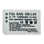Batterie compatible Sanyo DB-L40 pour caméras numériques Sanyo Xacti