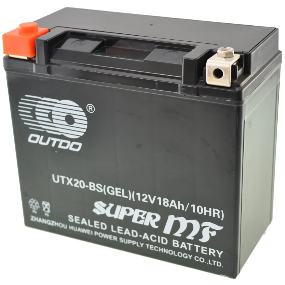 Bateria gel YTX20-BS para motocicleta Harley Davidson en detalle