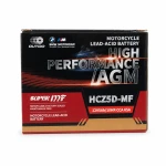 Batterie Moto AGM 12V 5Ah OUTDO HCZ5D-MF - Compatible Yuasa YTZ7S-BS / GTZ7S / ETZ5L-BS