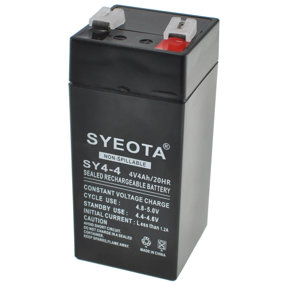 Batterie plomb 4V 4Ah rechargeable SY4-4 pour alarmes, balances et jouets