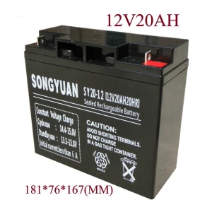 Batterie plomb rechargeable 12V 20Ah SY20-12 compatible avec plusieurs modèles