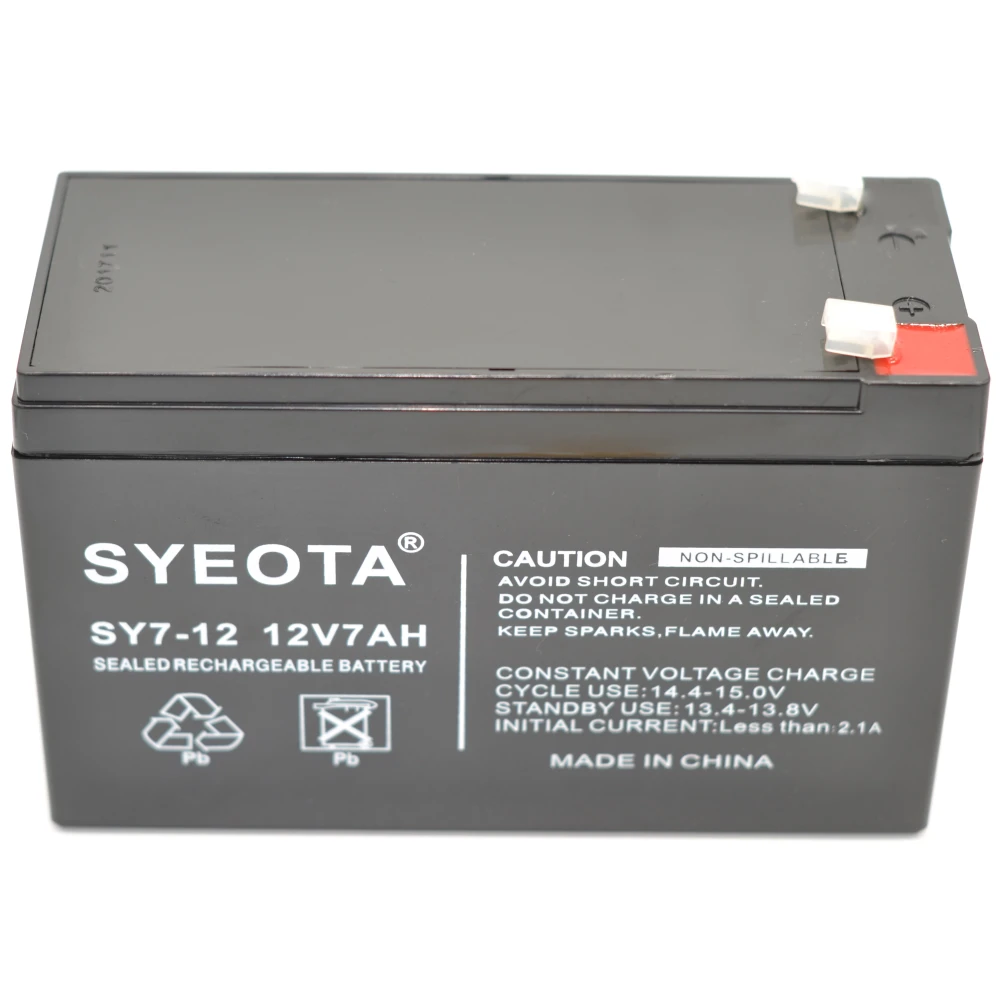 Batterie plomb rechargeable 12V 7Ah SY7-12 pour alarmes, UPS et plus