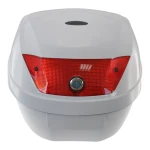 Top case moto universel 28L blanc - valise casque pour 1 casque