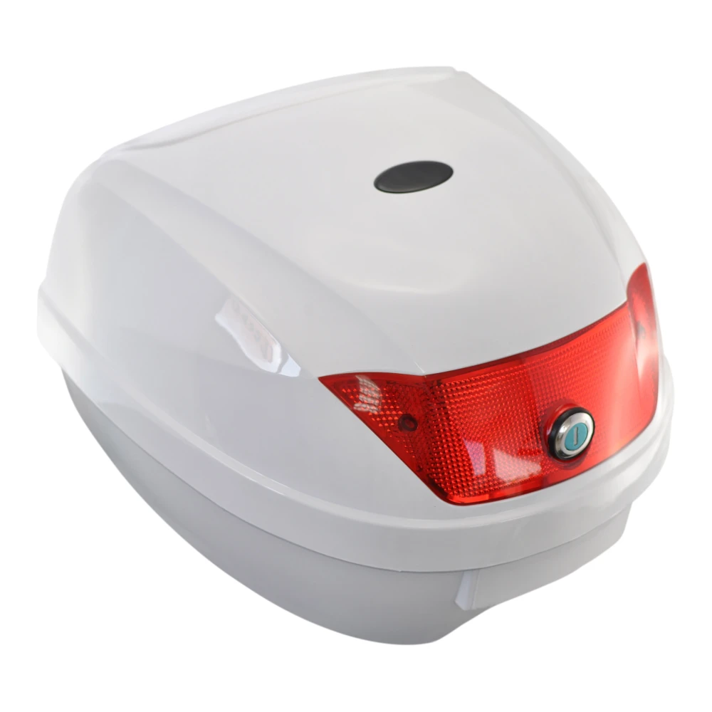 Top case moto universel 28L blanc - valise casque pour 1 casque