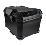 Top case moto universel 36L avec dossier lombaire et coffre carré en ABS noir