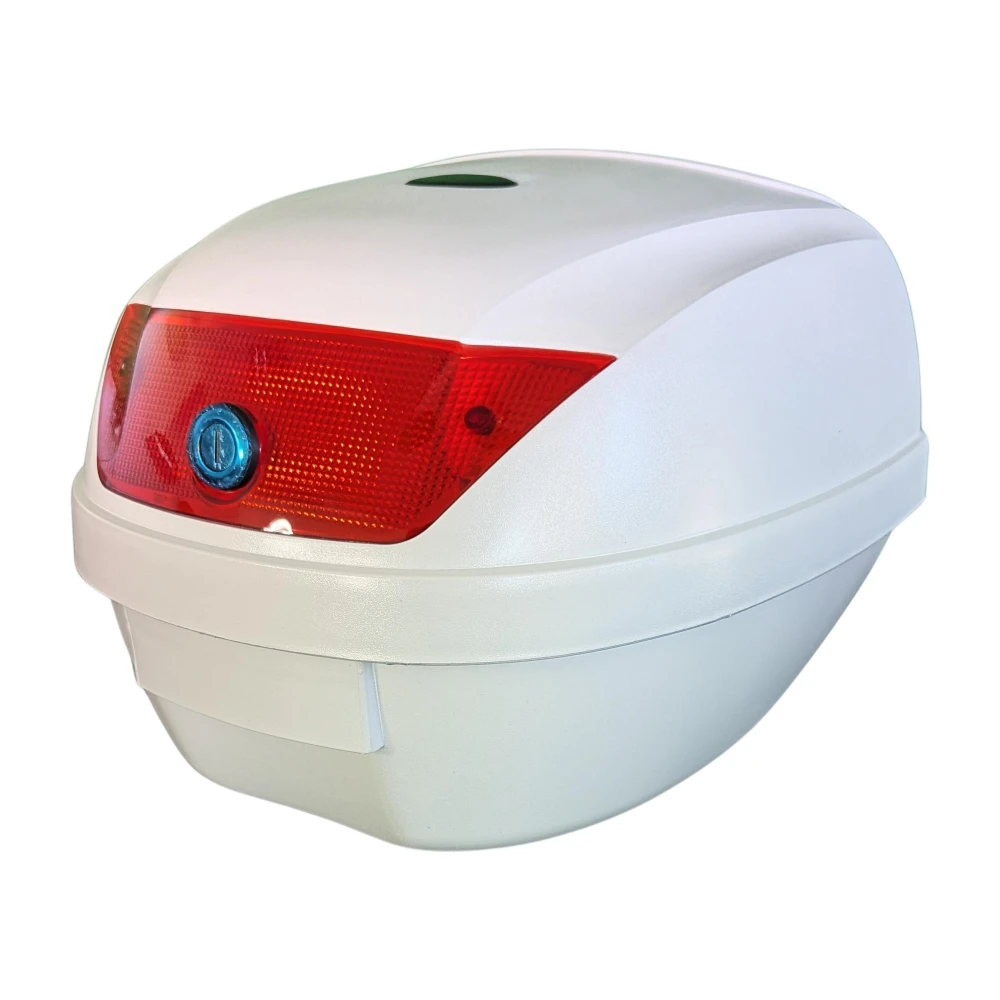 Top case moto universel 28L blanc - porte-casque Mod-YM-0807