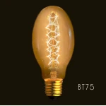 Ampoule à filament Edison Vintage BT75 E27 40W pour déco industrielle