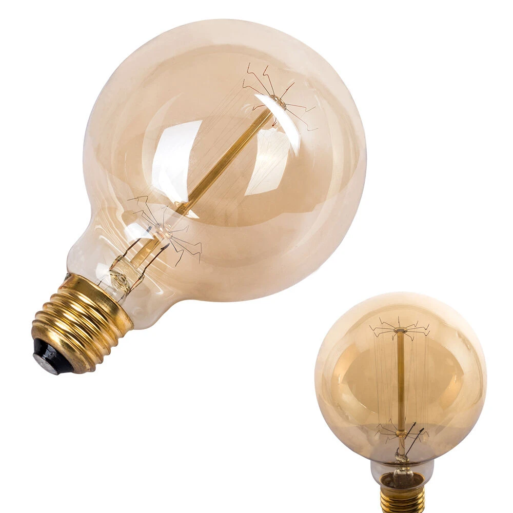 Bombilla Edison G95 vertical con filamento visible para decoración