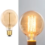 Bombilla decorativa industrial G95 con filamento y rosca E27