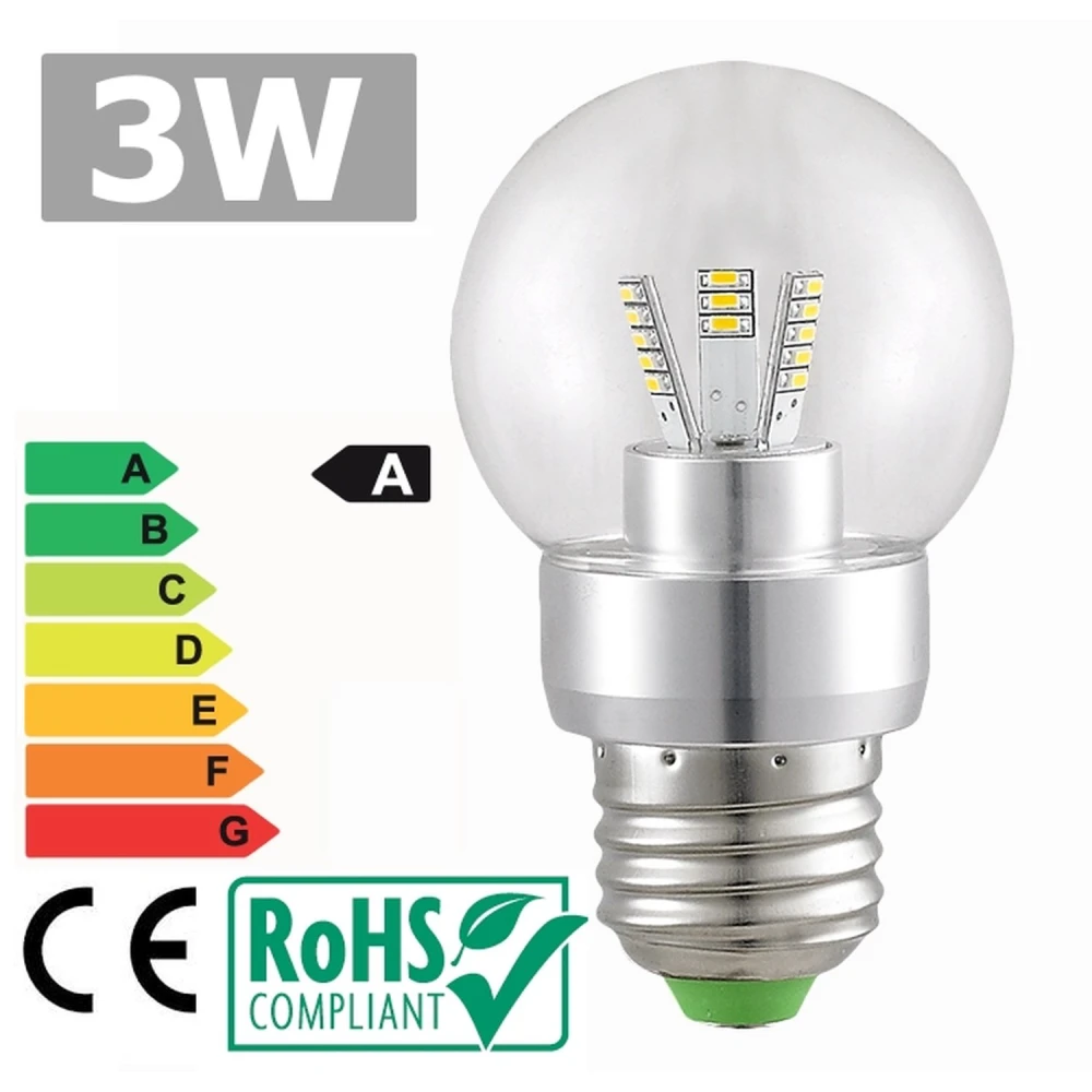 Ampoule LED E27 3W 6500K 360° lumière blanche brillante