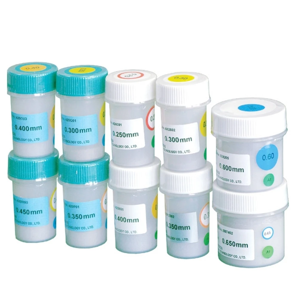 Billes d’étain au plomb 0,65 mm 250 000 unités pour soudure