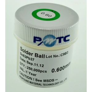 Bocal de billes d’étain plombé 0,76mm 250.000 unités pour soudure
