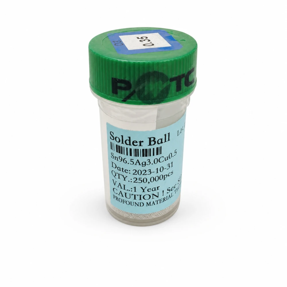 Pot billes à souder sans plomb 0,35mm 250.000 unités pour soudure BGA