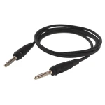 Câble de test banane mâle à mâle 4mm 1m noir 14AWG