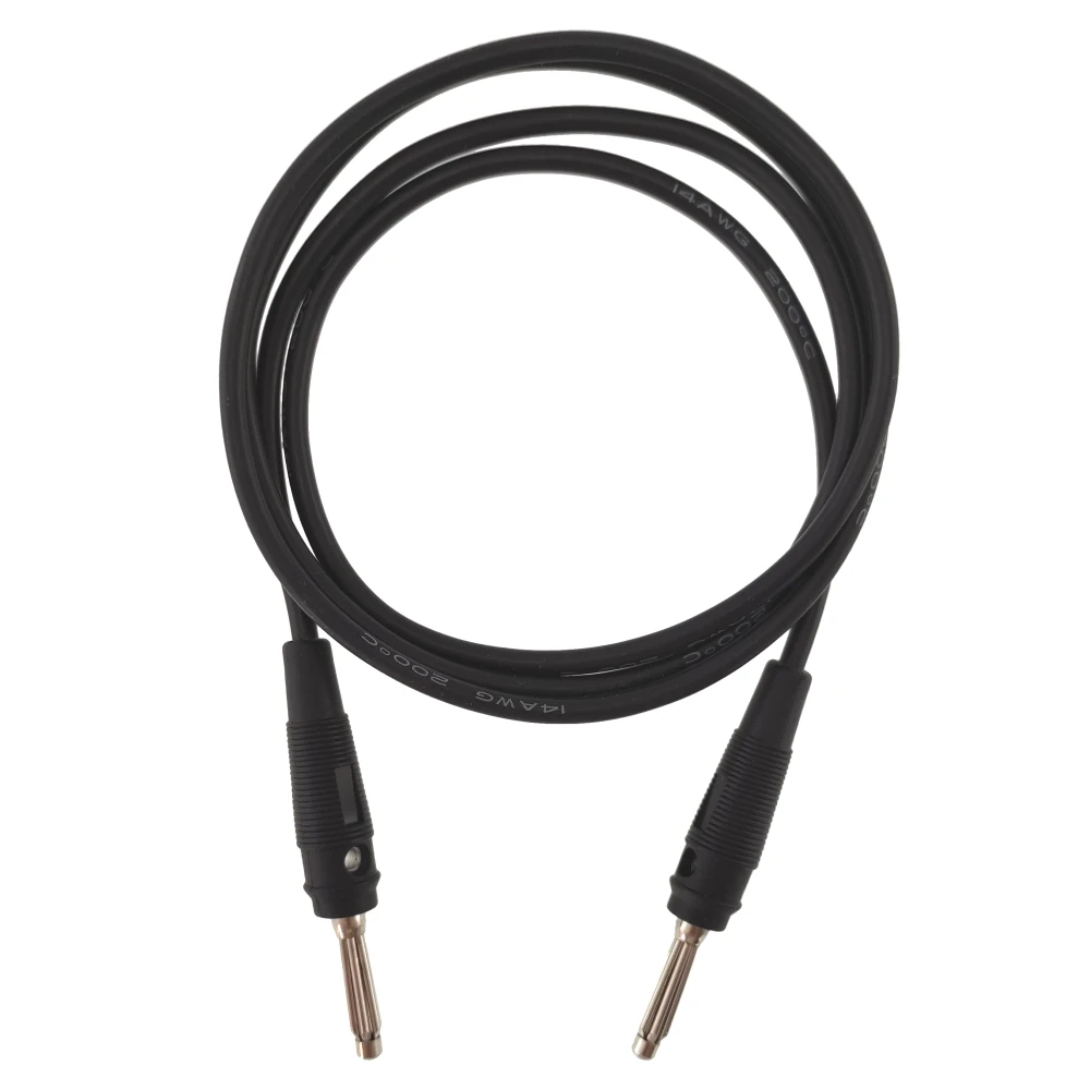 Cable de prueba banana macho a macho 4mm 1m color negro para medición electrónica