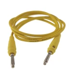 Câble de test banane mâle à mâle 4mm jaune 14AWG en silicone