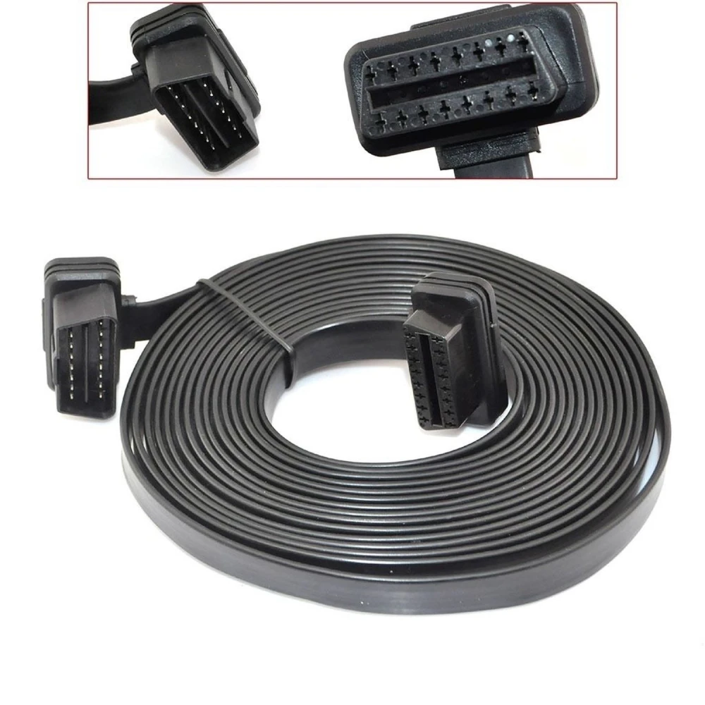Cable extensión OBD2 5m para diagnóstico de coche con conector 16 pines