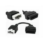 Cable diagnóstico Honda 5 pines a 16 pines en negro y gris