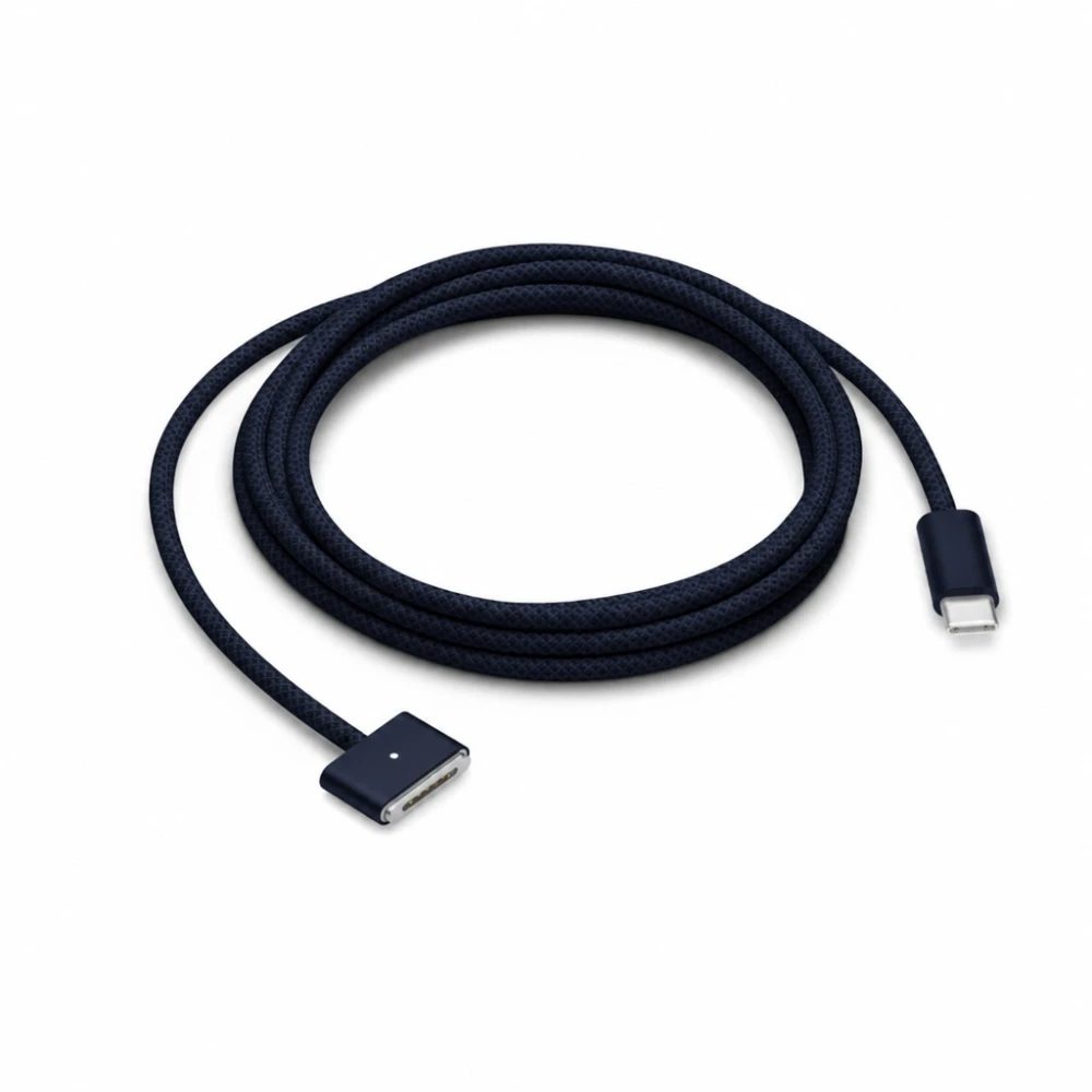 Câble USB-C vers MagSafe 3 140W pour MacBook Pro et Air - 2 m tressé, Midnight