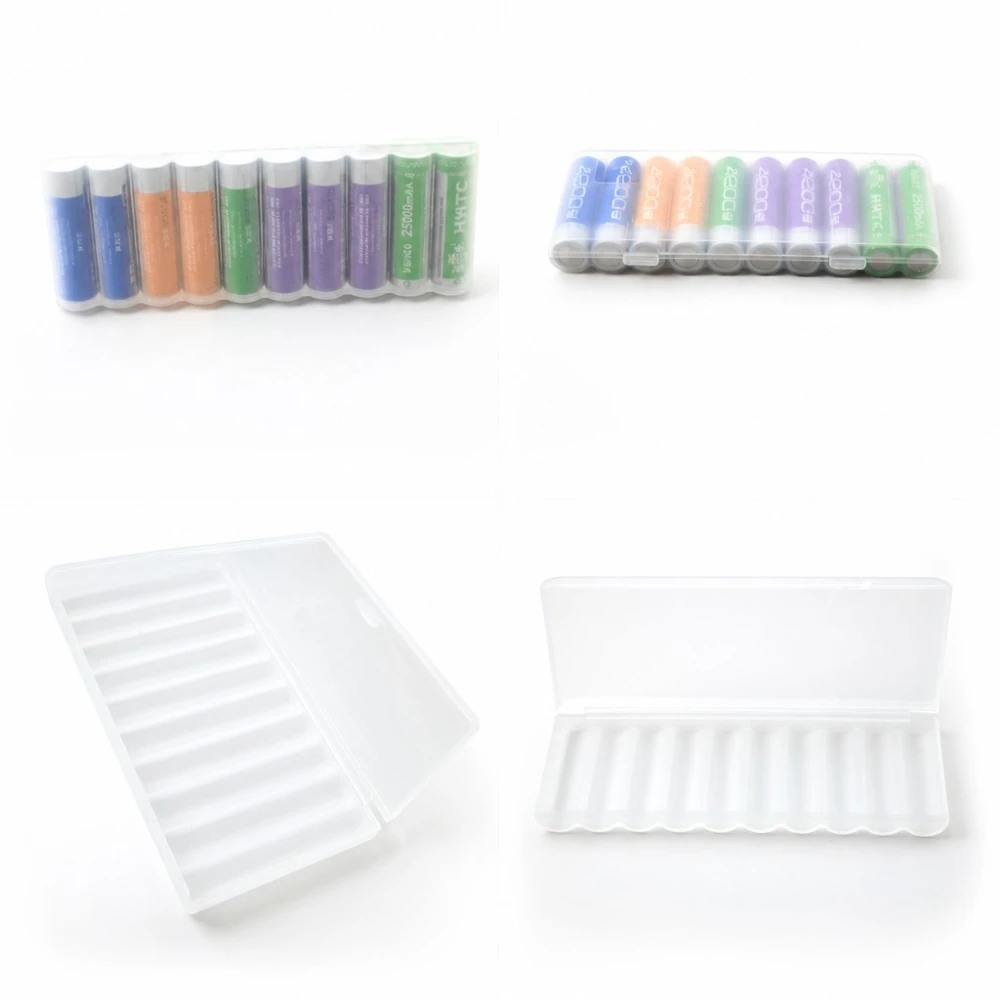Boîte Porte-Piles 10× 18650 Plastique Transparent Grande Capacité