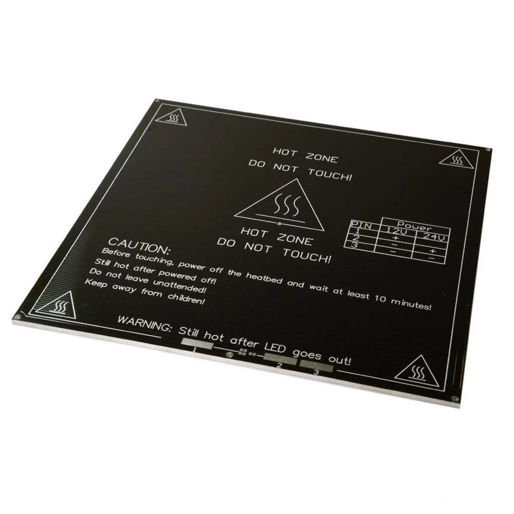 Plateau chauffant aluminium MK3 200x200 pour imprimante 3D Prusa