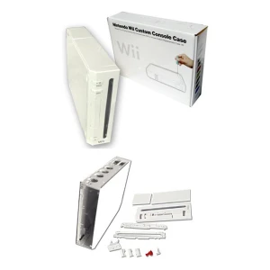 Coque complète Nintendo Wii blanche avec boutons et vis pour réparation