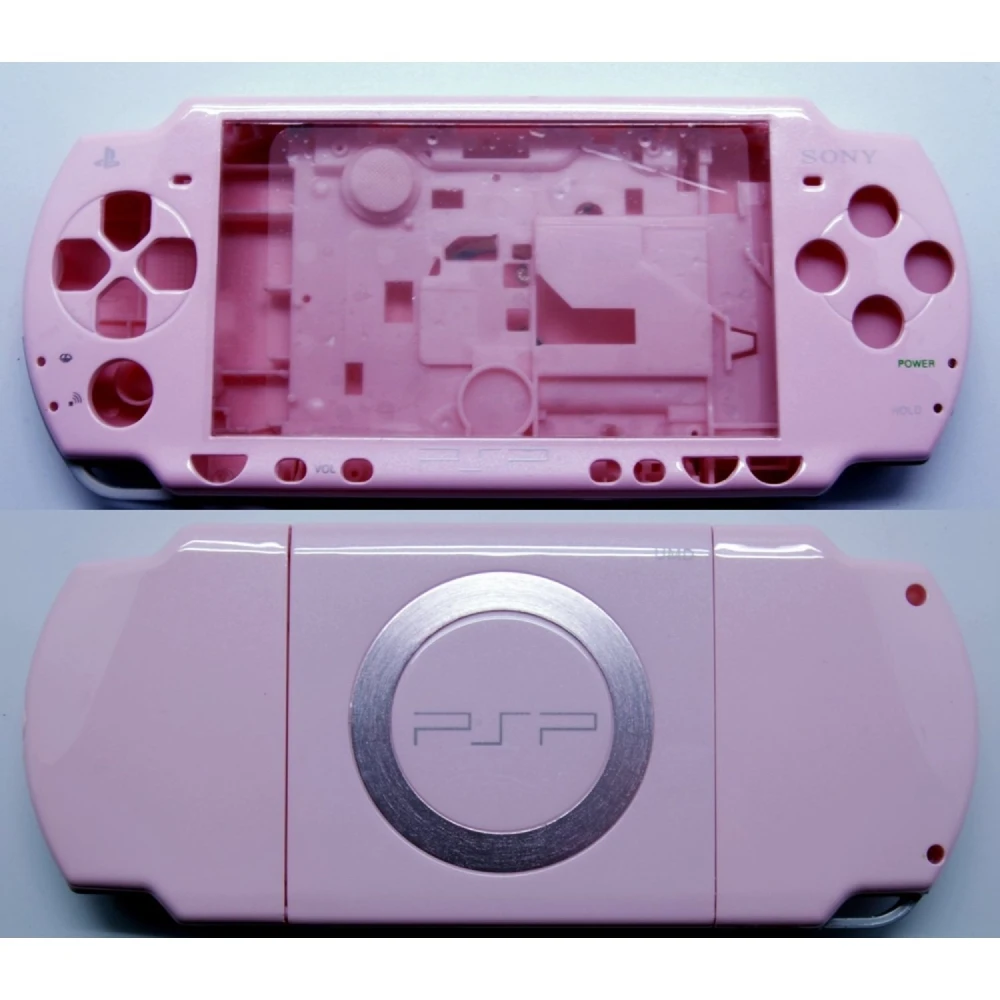 Coque complète PSP 2000 rose avec boutons pour PSP Slim