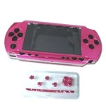 Coque complète PSP rose avec boutons pour réparation et personnalisation